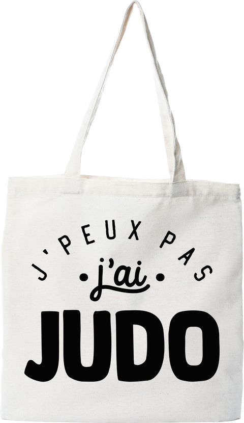 Tote bag coton recyclé j'peux pas j'ai judo 2