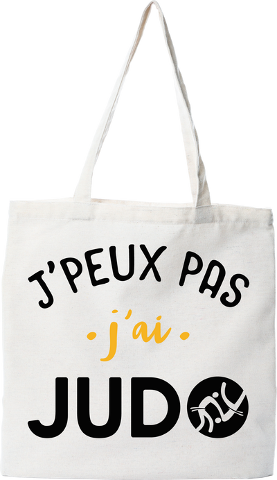 Tote bag coton recyclé j'peux pas j'ai judo 3