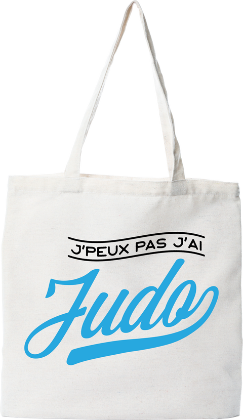 Tote bag coton recyclé j'peux pas j'ai judo