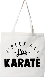Tote bag coton recyclé j'peux pas j'ai karaté 2