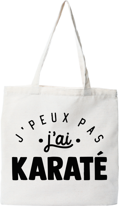 Tote bag coton recyclé j'peux pas j'ai karaté 2