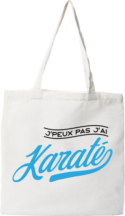 Tote bag coton recyclé j'peux pas j'ai karaté