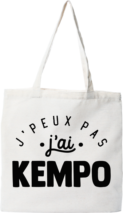 Tote bag coton recyclé j'peux pas j'ai kempo 2