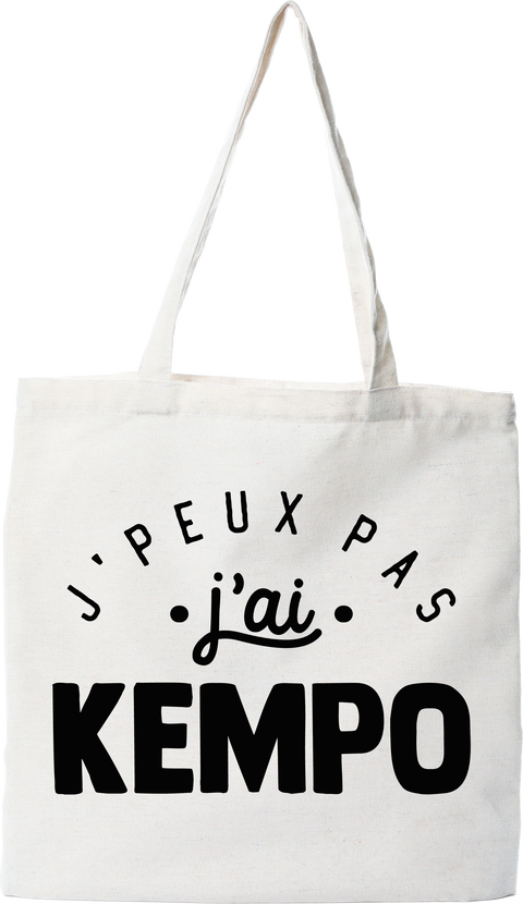Tote bag coton recyclé j'peux pas j'ai kempo 2