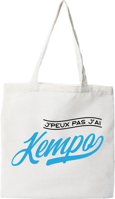 Tote bag coton recyclé j'peux pas j'ai kempo