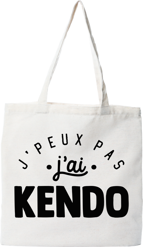 Tote bag coton recyclé j'peux pas j'ai kendo 2