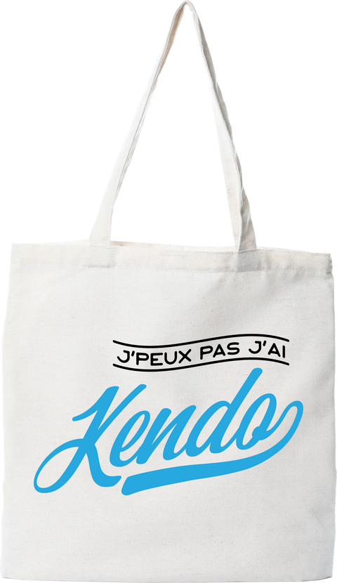 Tote bag coton recyclé j'peux pas j'ai kendo