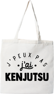 Tote bag coton recyclé j'peux pas j'ai kenjutsu 2