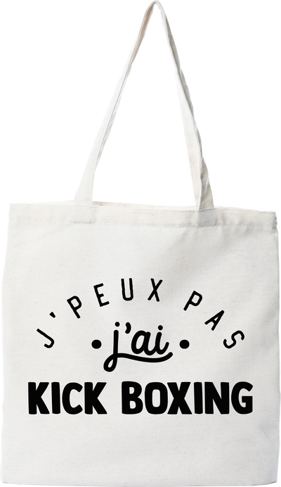 Tote bag coton recyclé j'peux pas j'ai kick boxing 2