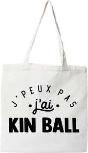 Tote bag coton recyclé j'peux pas j'ai kin ball 2