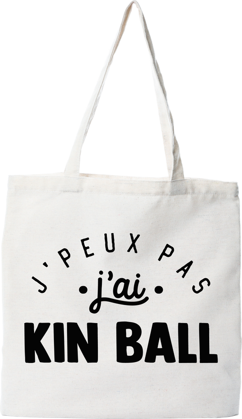 Tote bag coton recyclé j'peux pas j'ai kin ball 2