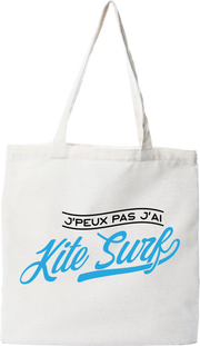 Tote bag coton recyclé j'peux pas j'ai kite surf