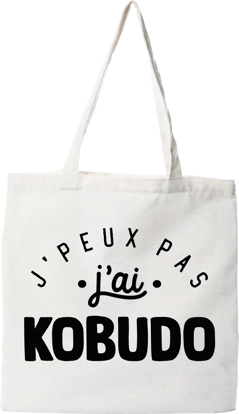 Tote bag coton recyclé j'peux pas j'ai kobudo 2