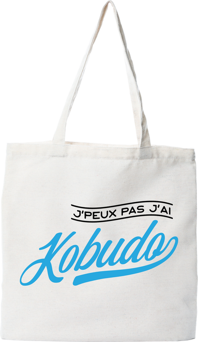 Tote bag coton recyclé j'peux pas j'ai kobudo