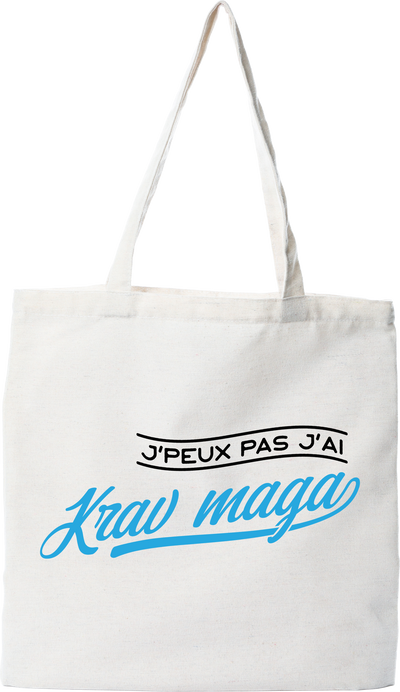 Tote bag coton recyclé j'peux pas j'ai krav maga