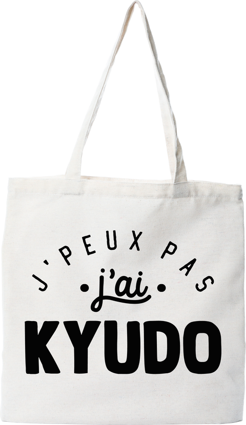 Tote bag coton recyclé j'peux pas j'ai kyudo 2
