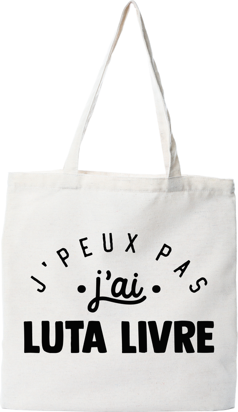 Tote bag coton recyclé j'peux pas j'ai luta livre 2
