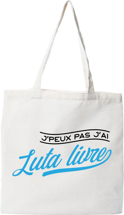Tote bag coton recyclé j'peux pas j'ai luta livre