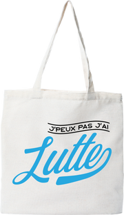 Tote bag coton recyclé j'peux pas j'ai lutte
