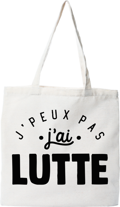 Tote bag coton recyclé j'peux pas j'ai lutte 2