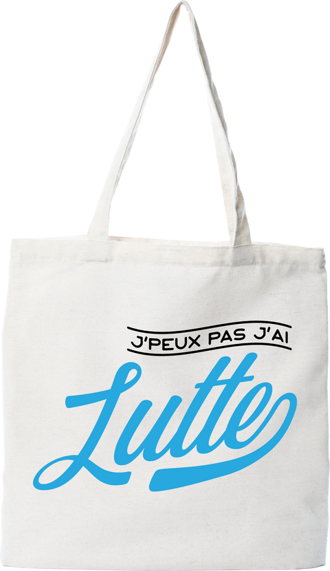 Tote bag coton recyclé j'peux pas j'ai lutte