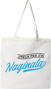 Tote bag coton recyclé j'peux pas j'ai naginata