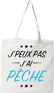 Tote bag coton recyclé j'peux pas j'ai pêche 2