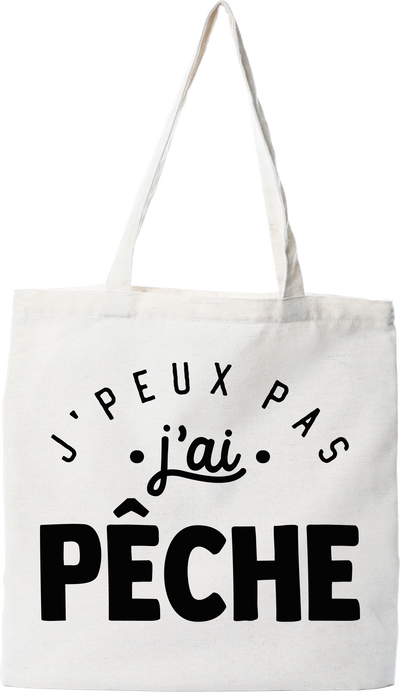 Tote bag coton recyclé j'peux pas j'ai pêche 3