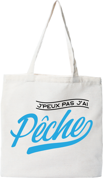 Tote bag coton recyclé j'peux pas j'ai pêche