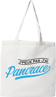 Tote bag coton recyclé j'peux pas j'ai pancrace