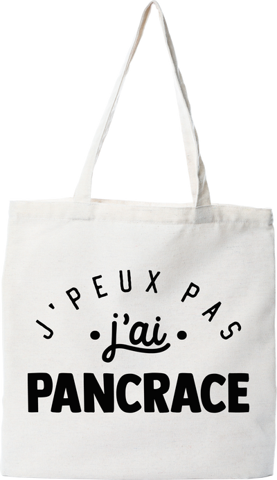 Tote bag coton recyclé j'peux pas j'ai pancrace 2