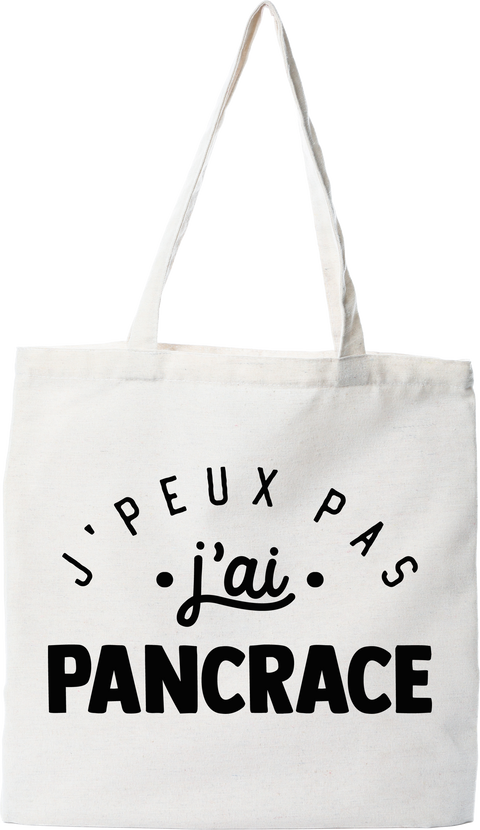 Tote bag coton recyclé j'peux pas j'ai pancrace 2