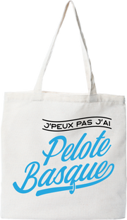 Tote bag coton recyclé j'peux pas j'ai pelote basque