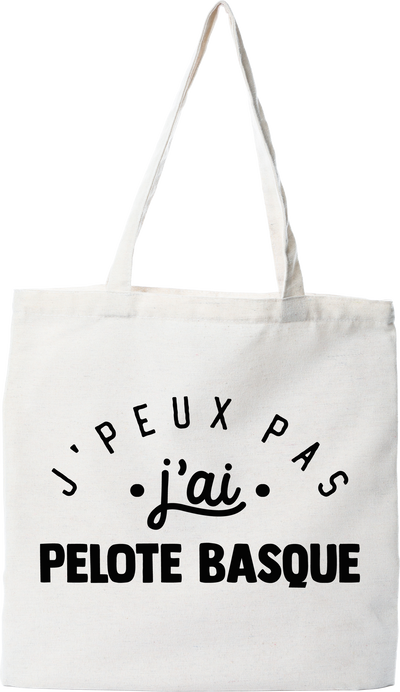 Tote bag coton recyclé j'peux pas j'ai pelote basque 2