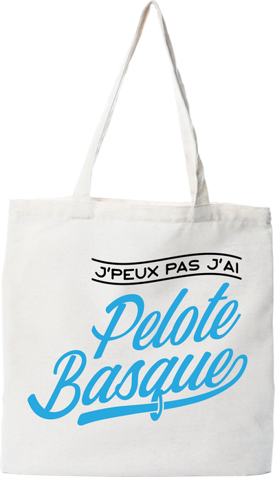 Tote bag coton recyclé j'peux pas j'ai pelote basque
