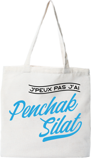 Tote bag coton recyclé j'peux pas j'ai penchak silat