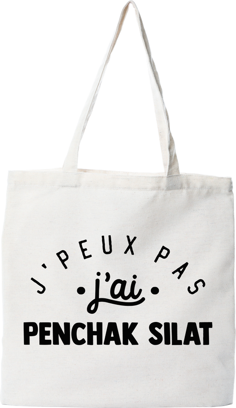 Tote bag coton recyclé j'peux pas j'ai penchak silat 2