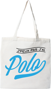 Tote bag coton recyclé j'peux pas j'ai polo