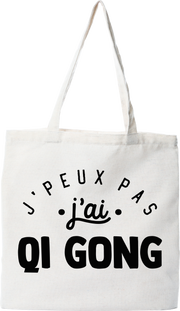 Tote bag coton recyclé j'peux pas j'ai qi gong 2
