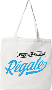 Tote bag coton recyclé j'peux pas j'ai régate