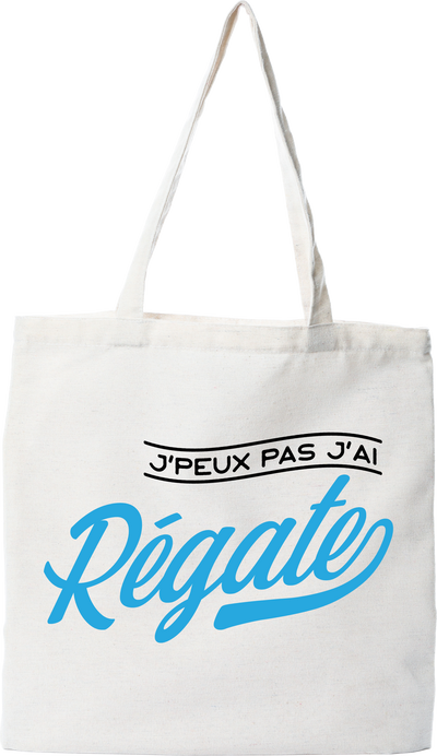 Tote bag coton recyclé j'peux pas j'ai régate