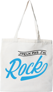 Tote bag coton recyclé j'peux pas j'ai rock