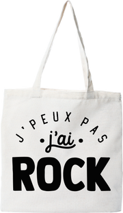 Tote bag coton recyclé j'peux pas j'ai rock 2