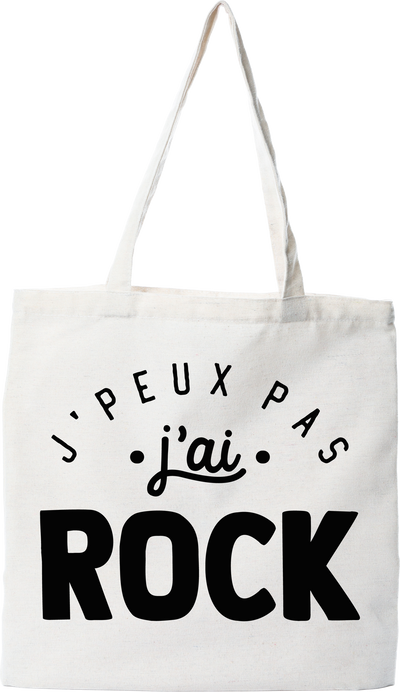 Tote bag coton recyclé j'peux pas j'ai rock 2