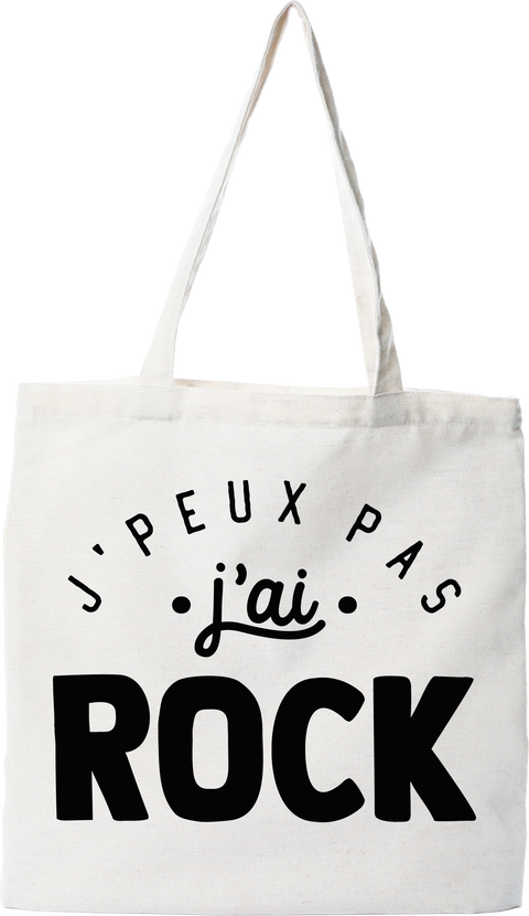 Tote bag coton recyclé j'peux pas j'ai rock 2
