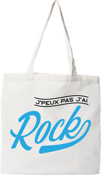 Tote bag coton recyclé j'peux pas j'ai rock