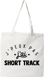 Tote bag coton recyclé j'peux pas j'ai short track 2
