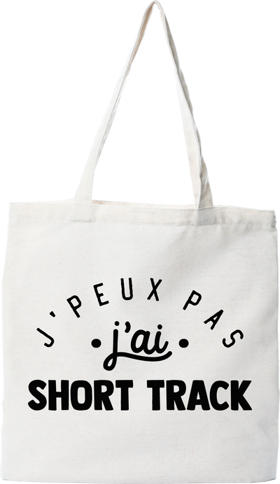 Tote bag coton recyclé j'peux pas j'ai short track 2