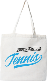 Tote bag coton recyclé j'peux pas j'ai tennis