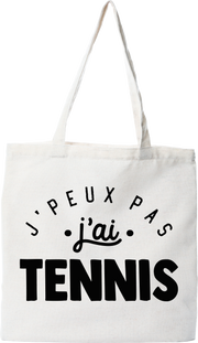 Tote bag coton recyclé j'peux pas j'ai tennis 2